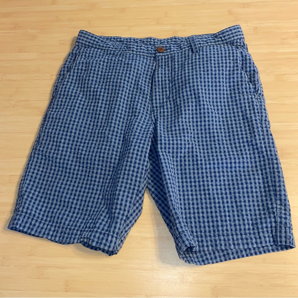 Tommy Bahama Dockside Blue Gingham Shorts Mens 33
